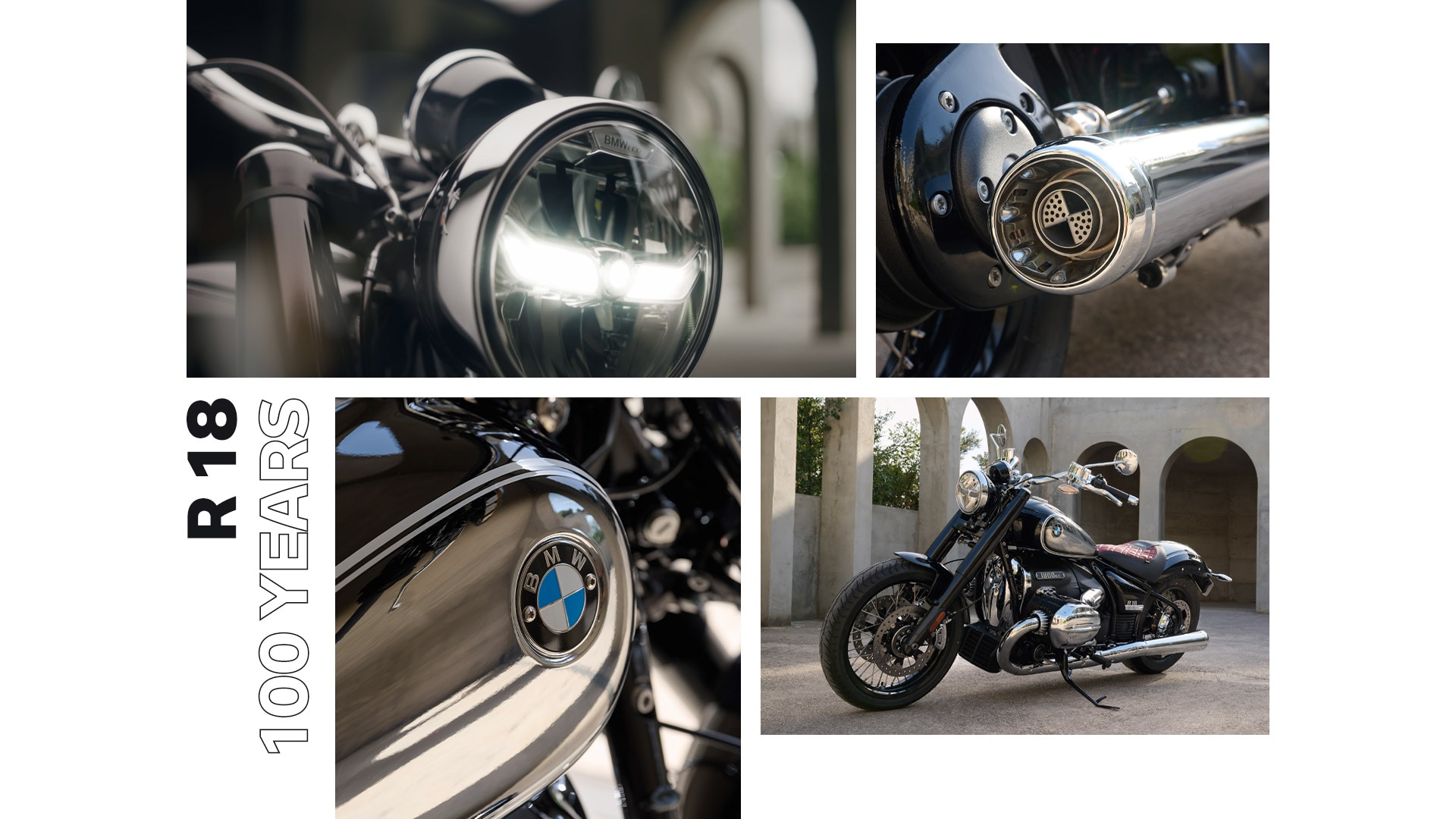 BMW Motorrad tarafından 100. yıl dönümü için sınırlı sayıda üretilen BMW R 18 100 Years özel modeli