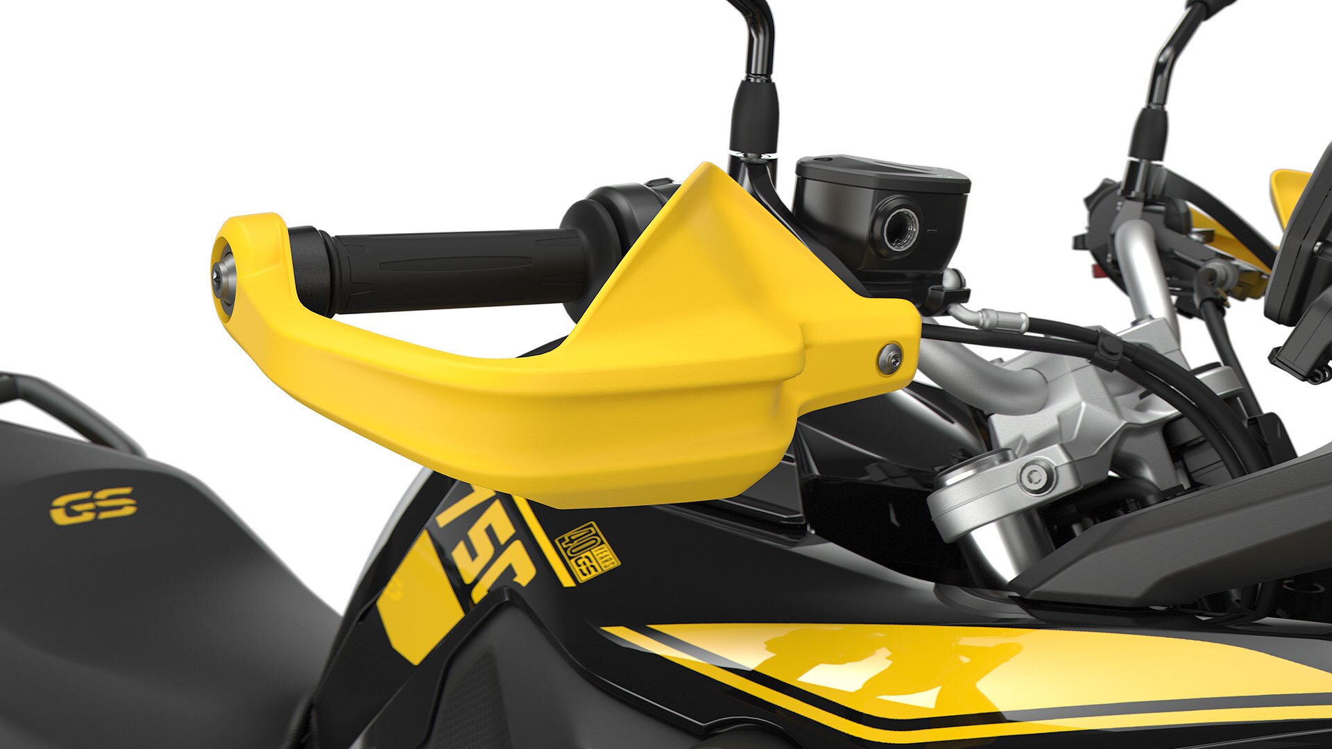 Görsel açıdan öne çıkan bir özellik olarak sarı elcik koruması | BMW Motorrad Türkiye