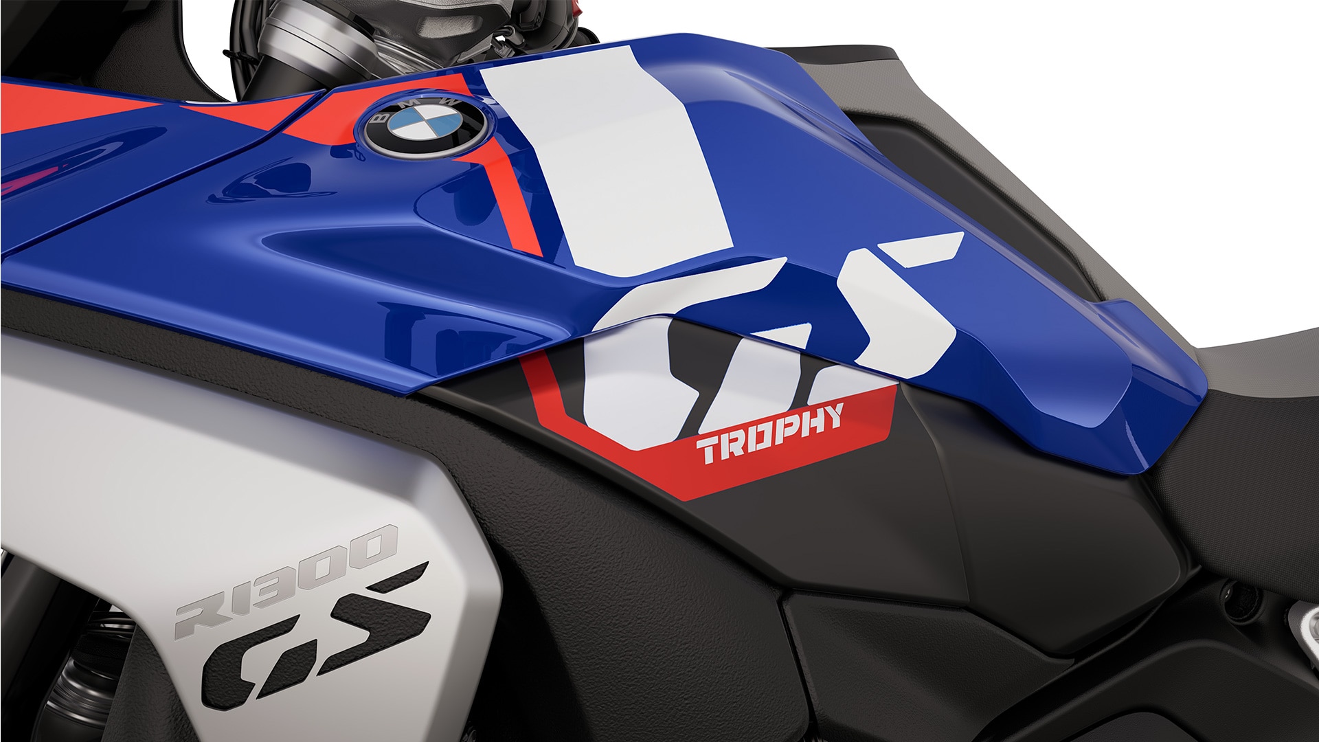 BMW Motorrad R 1300 GS Trophy üzerindeki “GS Trophy” yazısı