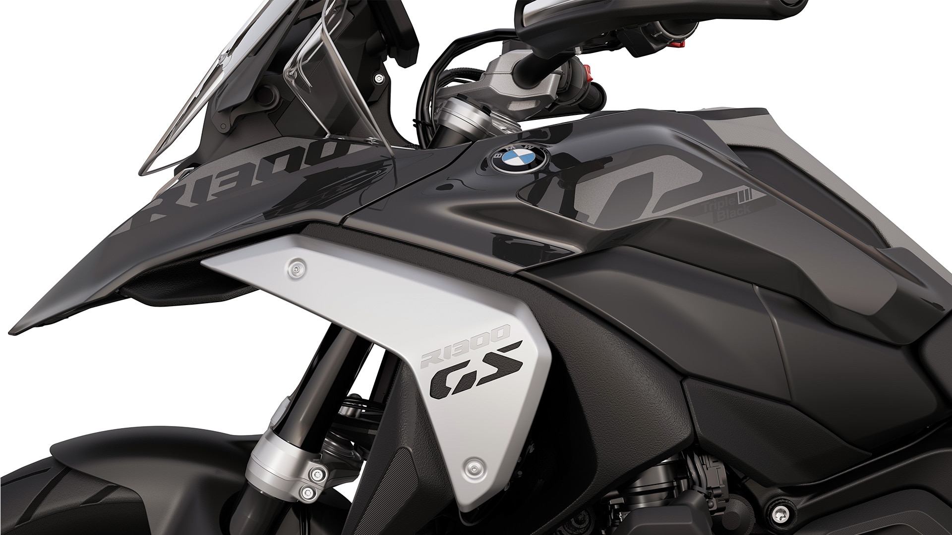 BMW Motorrad R 1300 GS üzerindeki “Triple Black” yazısı