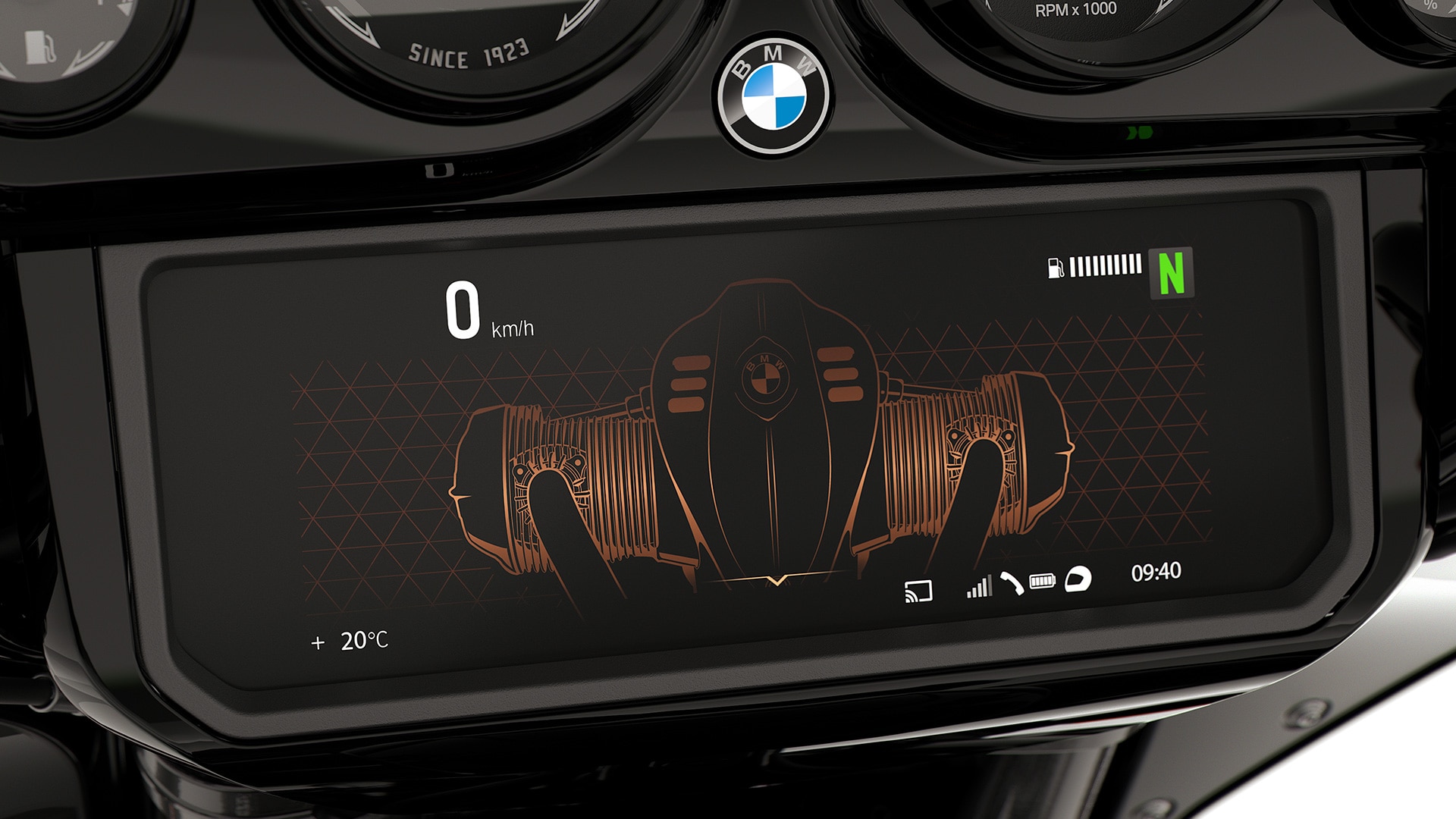 R 18 B’nin TFT ekranı.