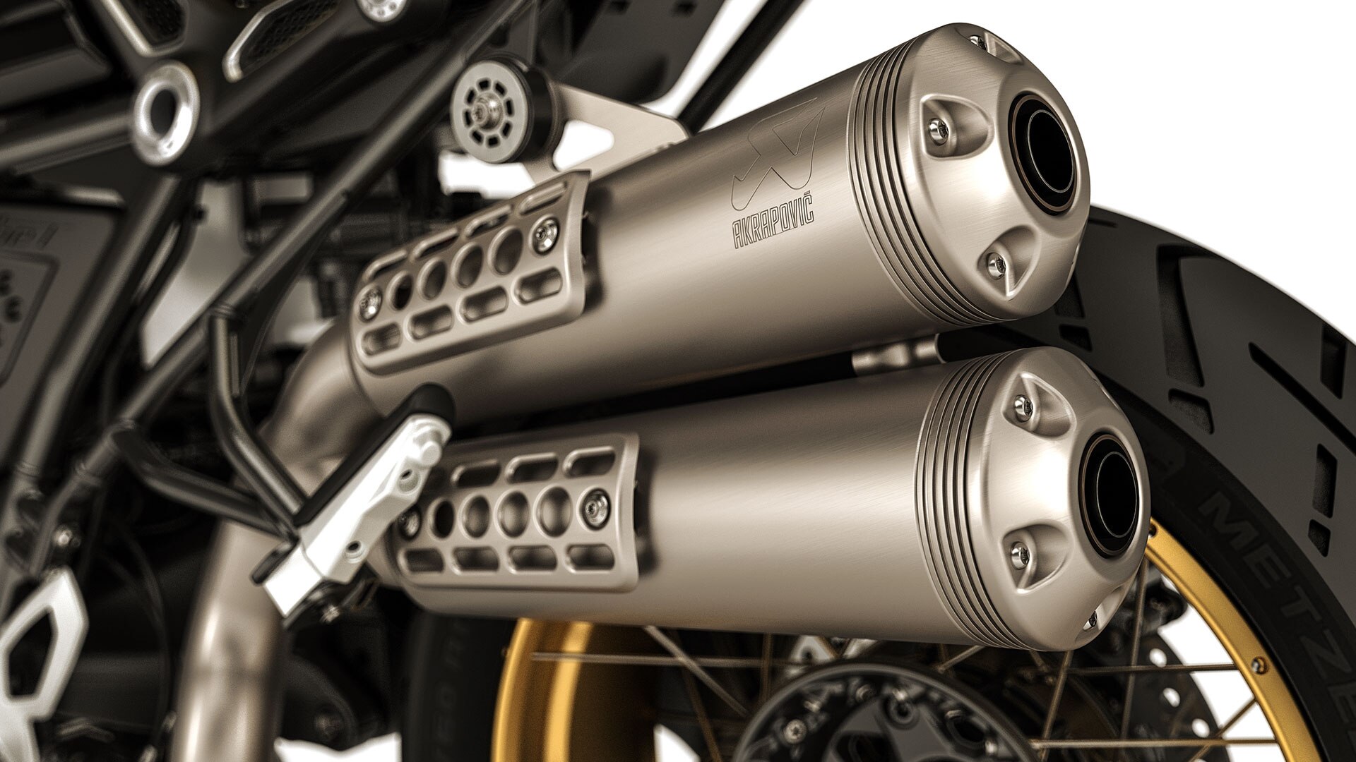 BMW R nineT Urban G/S | BMW Motorrad Türkiye - Yükseltilmiş egzoz sistemi.