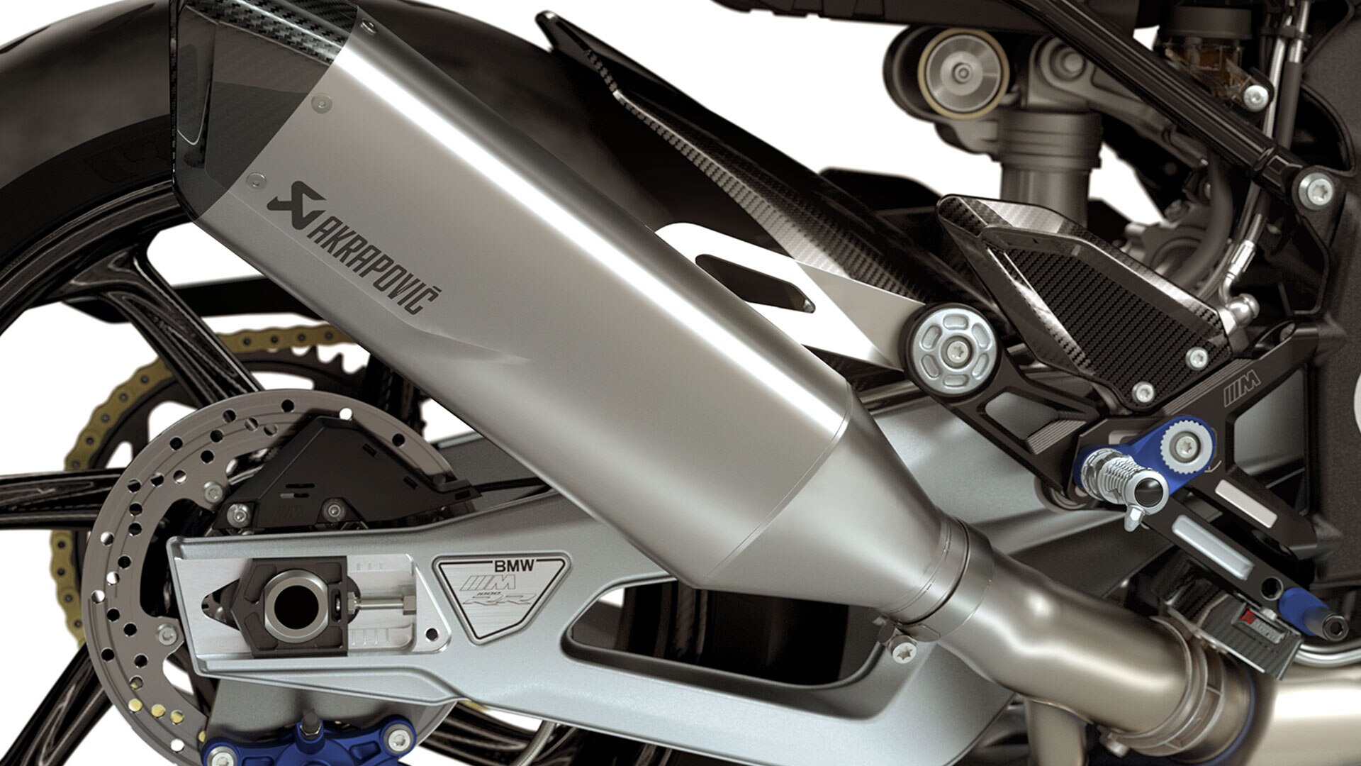 BMW M 1000 RR | BMW Motorrad Türkiye - M RR titanyum egzoz sistemi.