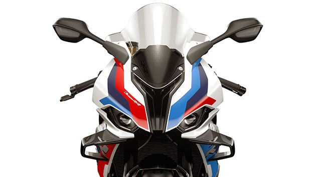 BMW M 1000 RR | BMW Motorrad Türkiye - Açık mavi, koyu mavi ve kırmızı temel renkleriyle M RR’ın asimetrik renk konsepti.